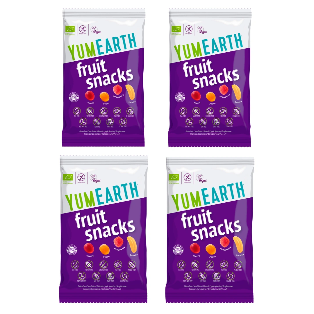 YumEarth Organic Fruit Snacks – 4 × 50g bags