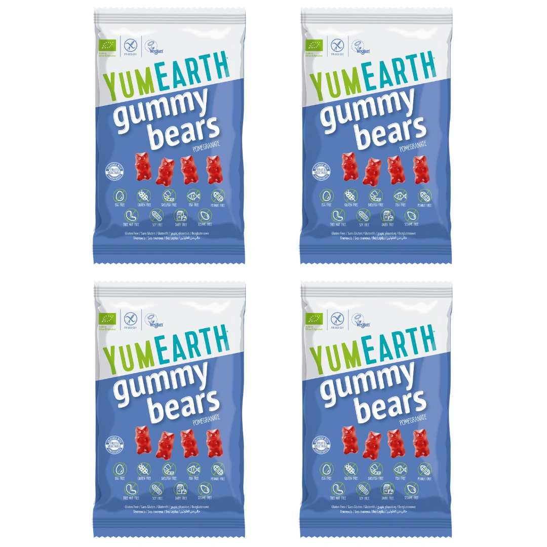 YumEarth Organic Gummy Bears – 4 × 50g bags