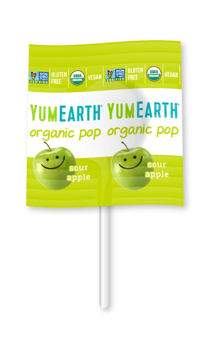 YumEarth Sour Apple individually wrapped organic lollipop