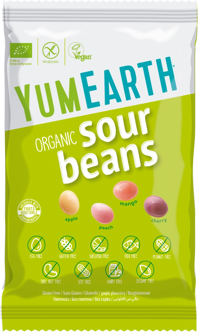 YumEarth Organic Sour Beans single bag